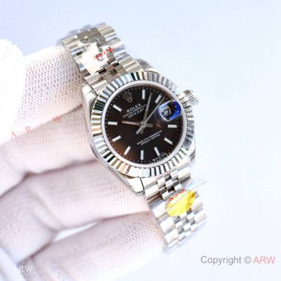 3A Factory 1:1 Rolex Datejust 28 mm Automatic Watches Black Index Dial